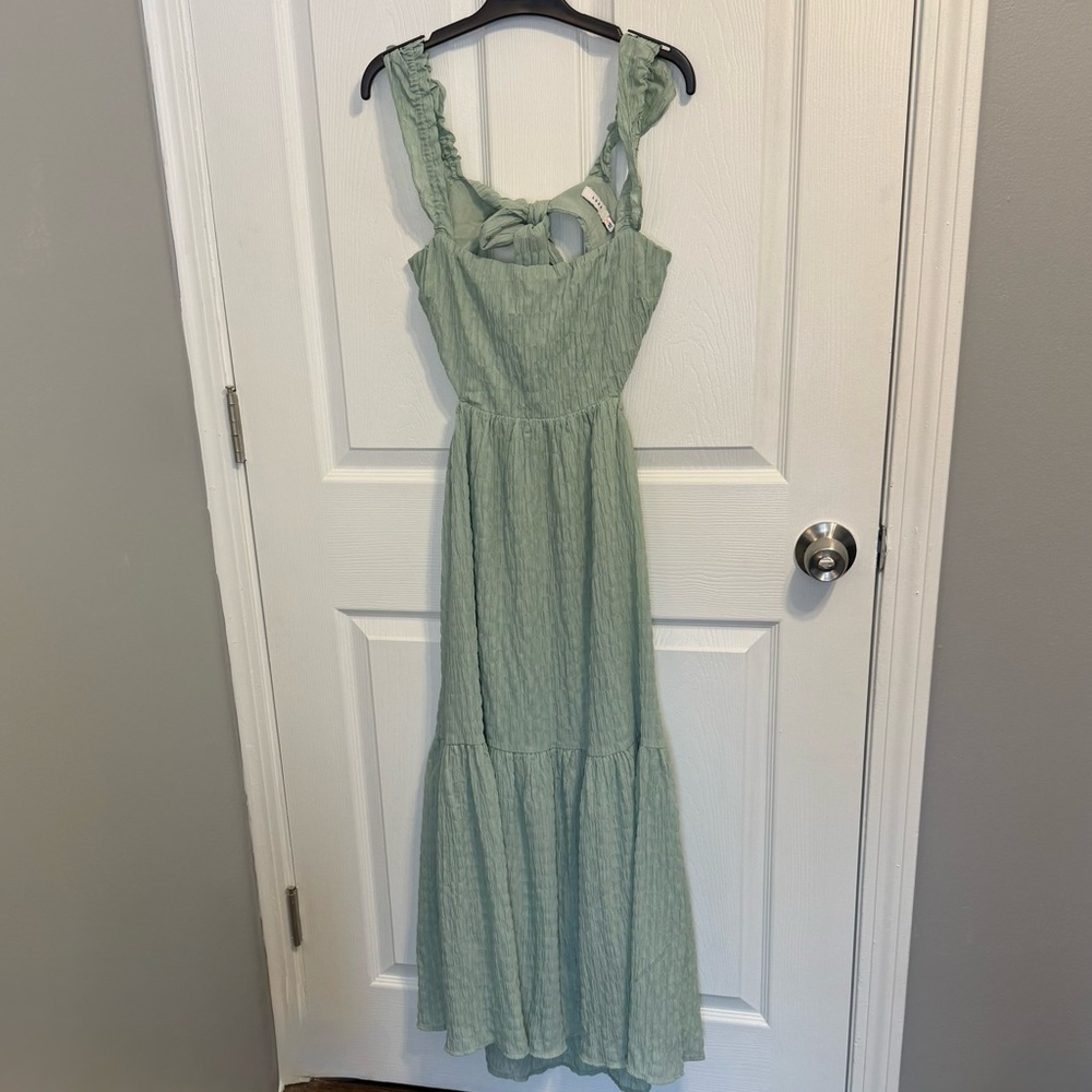 Flowy Green Maxi Dress